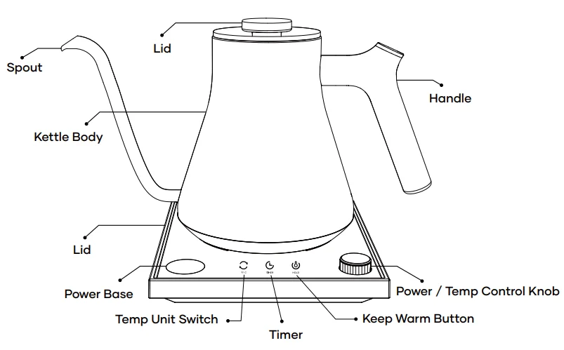 Intasting CEK-204 Gooseneck Electric kettle 2