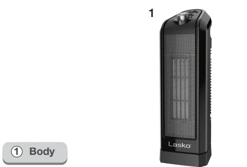 Lasko CT16450 1500W Oscillating Ceramic Tower Space Heater 1