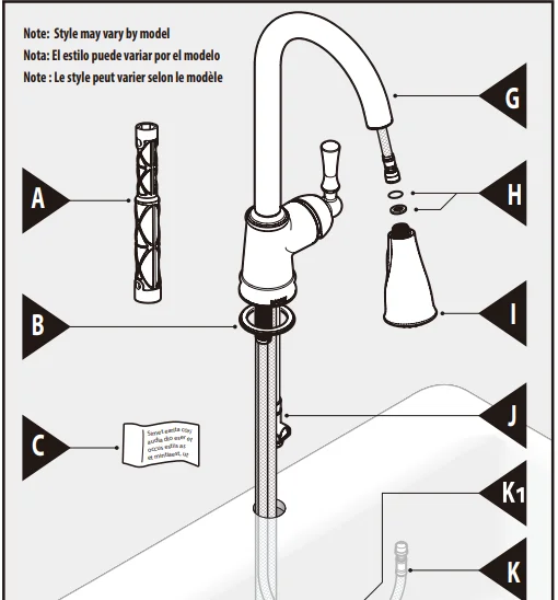 Moen 87912SRS Arc Pulldown Kitchen Faucet 1