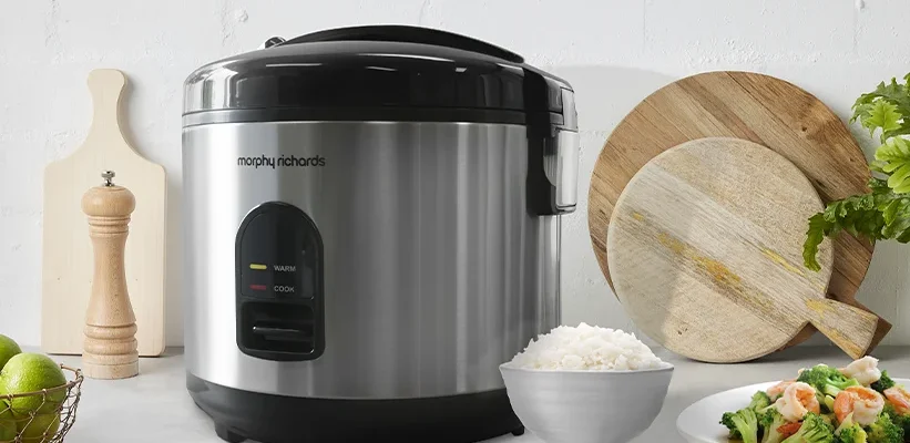 Morphy Richards MRRC18SS 10-Cup Rice Cooker feat