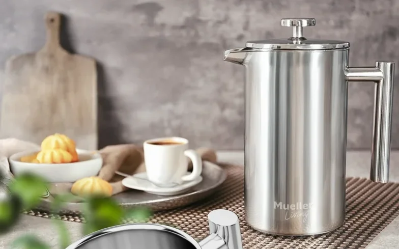 MuellerLiving MLR010563N Stainless Steel French Press Coffee Maker Manual