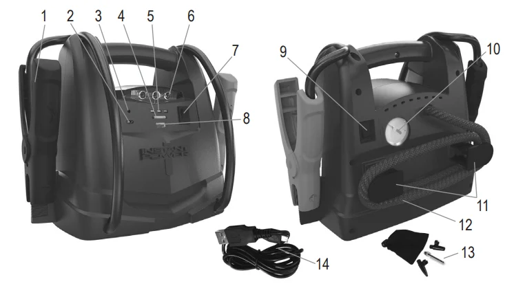 Schumacher DL-1200AC Lithium Ion Jump Starter 1