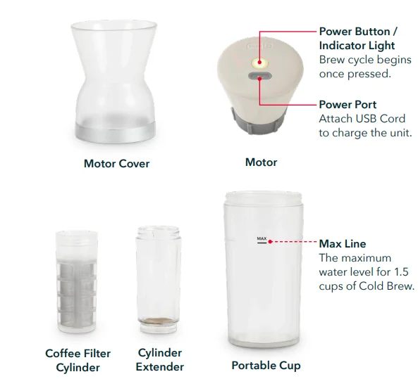 Dash DCBM10S Brew2Go Portable Cold Brew System 1