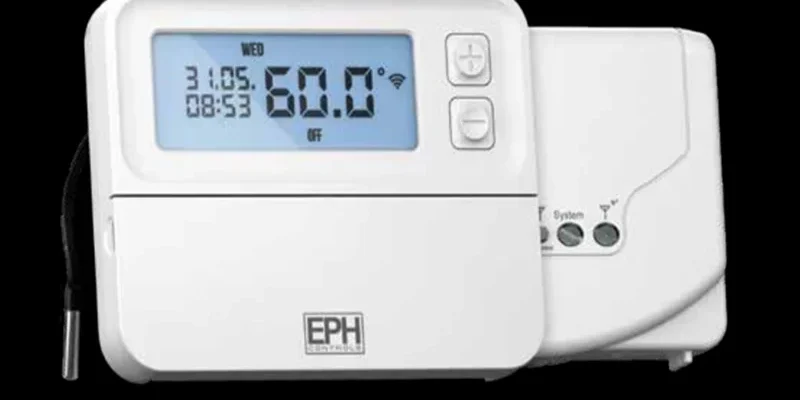 EPH CP4-HW-OT Programmable RF Cylinder Thermostat feat