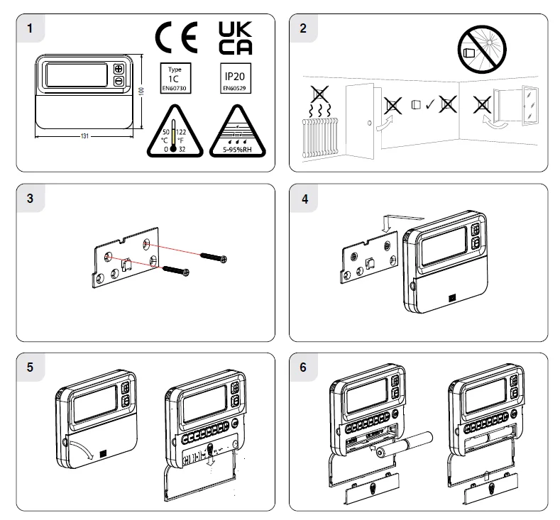 EPH Controls CP4 RF Programmable Room Thermostat 1