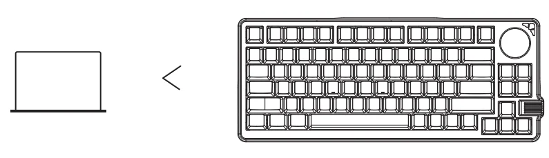 GamaKay LK75 TFT Display Knob Keyboard 4