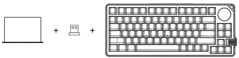 GamaKay LK75 TFT Display Knob Keyboard 5