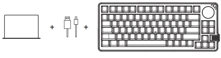 GamaKay LK75 TFT Display Knob Keyboard 9