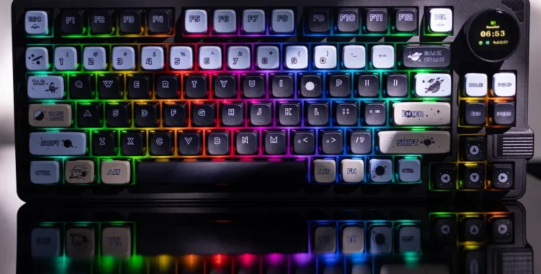 GamaKay LK75 TFT Display Knob Keyboard feat