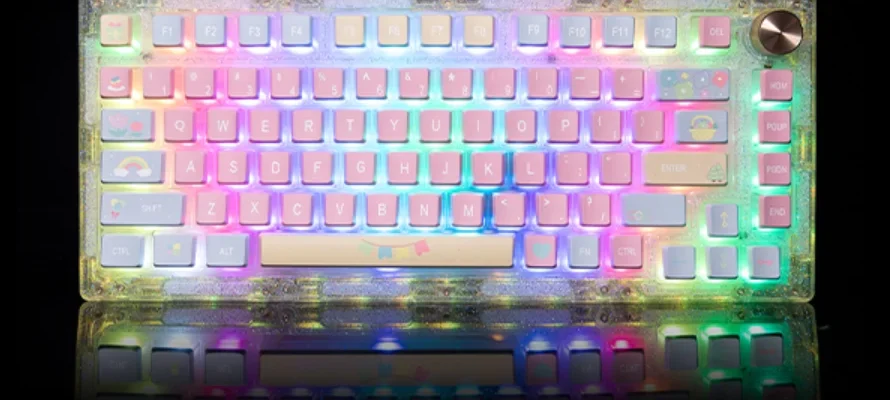 GamaKay SN75 Mechanical Keyboard feat