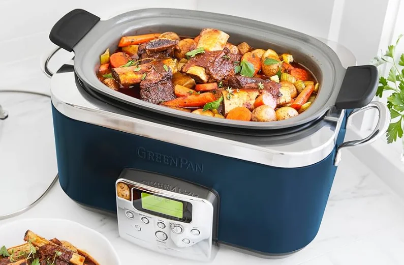 GreenPan CC007464-001 Electric Slow Cooker feat