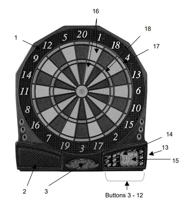Halex Impact 4 Electronic Dartboard 8