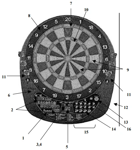 Halex Q-20 Electronic Dartboard 4