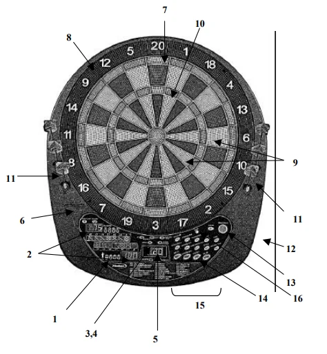 Halex Q-3200 Electronic Dartboard 4