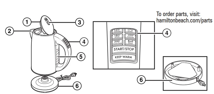 Hamilton Beach 41031 Variable Temperature Kettle 1
