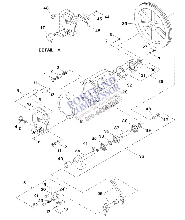 Ingersoll Rand T30-2545 Air Compressor Pump 1
