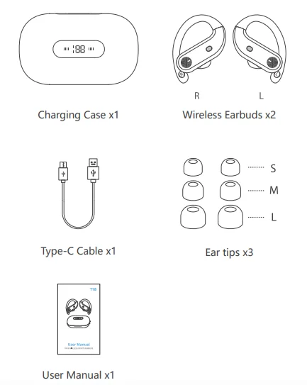 Occiam T18 Sports Wireless Earbuds 1