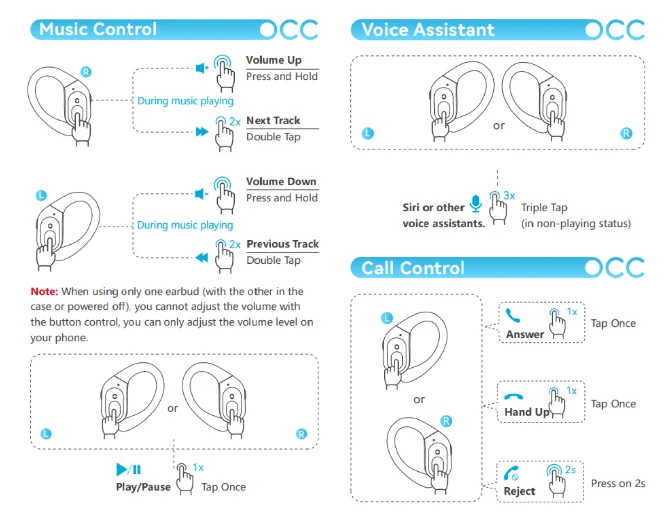 Occiam T19 TWS Earbuds 5