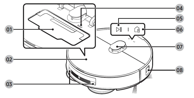 Samsung Robot VR7MD97714GEU Vacuum Cleaner 3