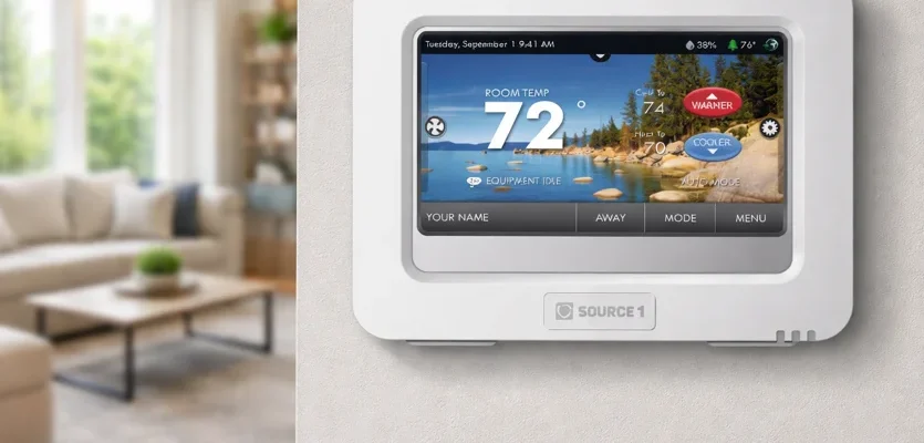 Source1 S1-THPU433-S High Resolution Digital Thermostat feat