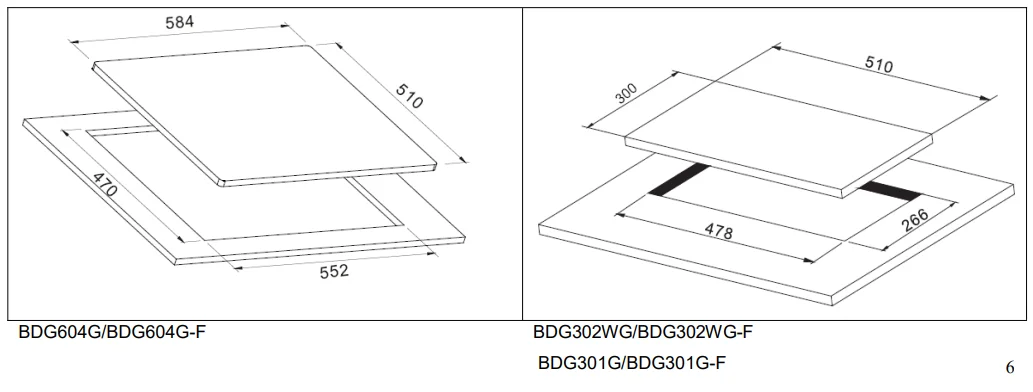 Bellini BDG302WG 2 Burner Gas Glass Cooktop Manual Bellini BDG302WG 2 Burner Gas Glass Cooktop 7