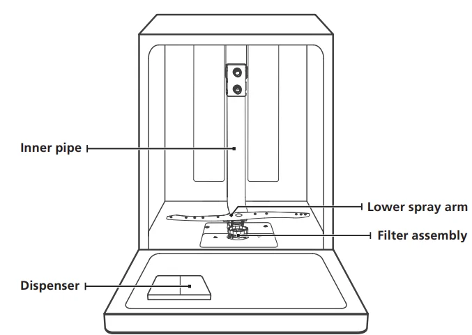 Bellini BDW504W 45cm White Dishwasher 1