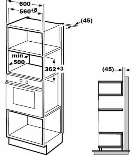 Bellini BMWM28 28L Built-In Microwave Oven 5