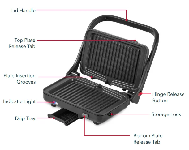 Dash DIG024 MultiMaker Flex Press Grill System 1