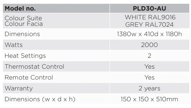 Dimplex PLD30-AU Portland 2kW Electric Fire Manual Dimplex PLD30-AU Portland 2kW Electric Fire 1