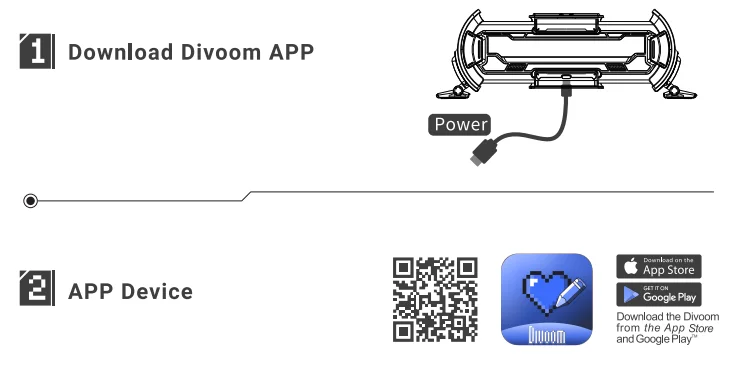 Divoom Times Gate Cyberpunk Digital Clock 4
