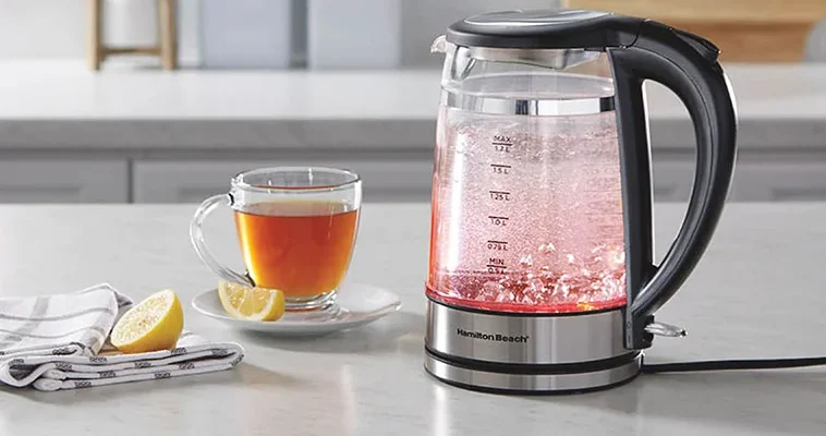 Hamilton Beach 40850 Double Wall LED Kettle feat