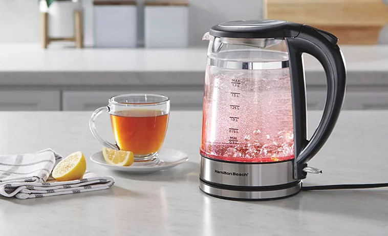 Hamilton Beach 40850 Double Wall LED Kettle feat