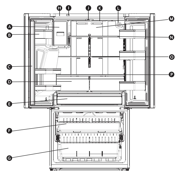 Hisense HRM260N6PSEW 4-Door Refrigerator 18