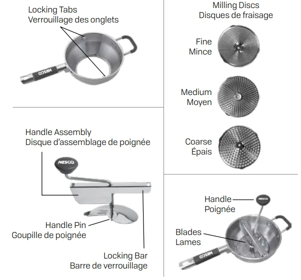 Nesco SSFM-1QT Stainless Steel Food Mill 1