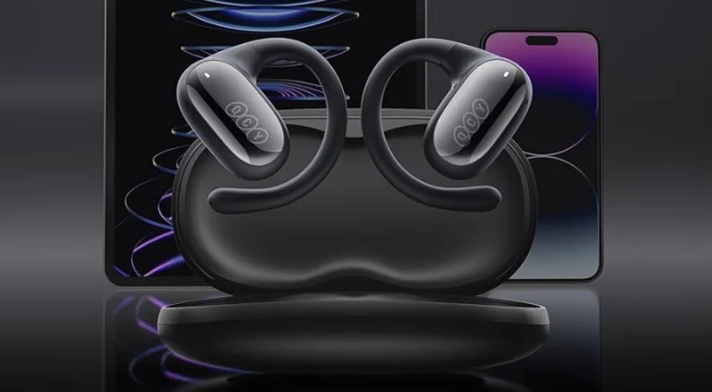 QCY Crossky GTR2 Open Ear Headphones feat