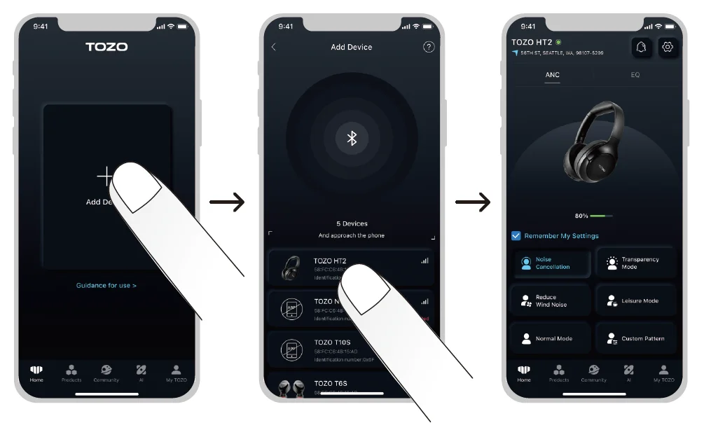 TOZO HT2 Noise Cancelling Headphones User Manual TOZO HT2 Noise Cancelling Headphones 8