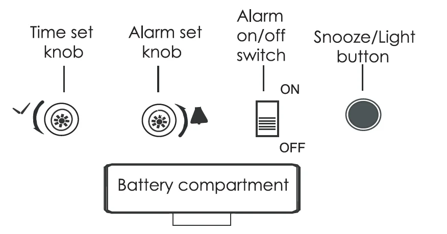 Acctim 15900 Hilda Retro Sweep Alarm Clock 1
