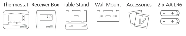 Center EHE0200322 RF Wireless 7 Day Programmable Thermostat 1