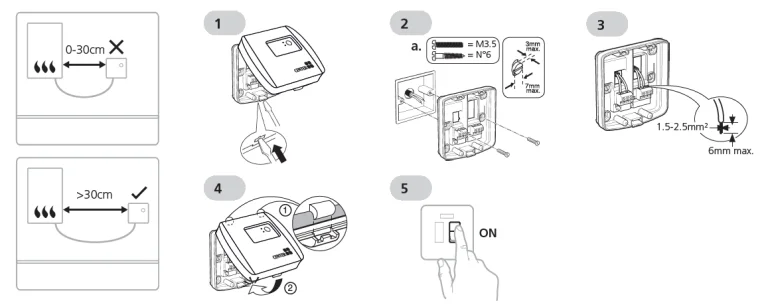 Center EHE0200322 RF Wireless 7 Day Programmable Thermostat 2