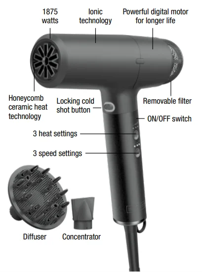 Conair INFINITI PRO Digital Dryer Manual Conair INFINITI PRO Digital Dryer 6