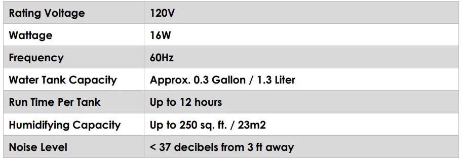Crane EE-5300 Mini-Drop Cool Mist Humidifier 2