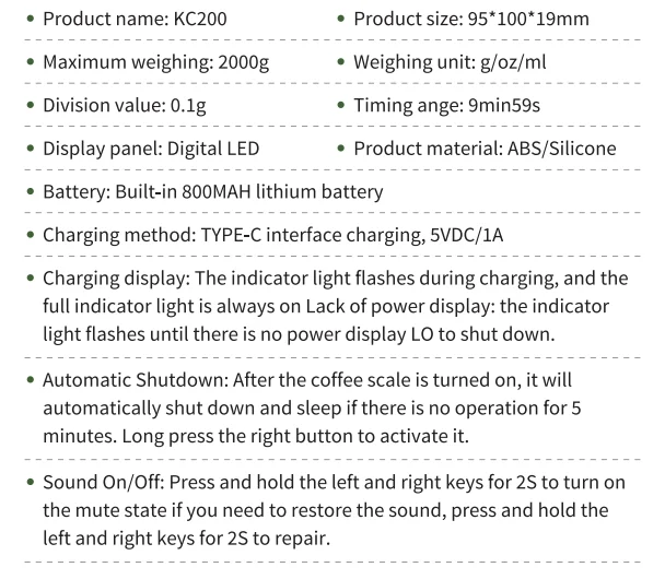 Maestri House KC200 Mini Coffee Scale 3