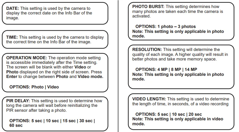 Muddy Outdoors MTC100 Trail Camera User Manual Muddy Outdoors MTC100 Trail Camera 6