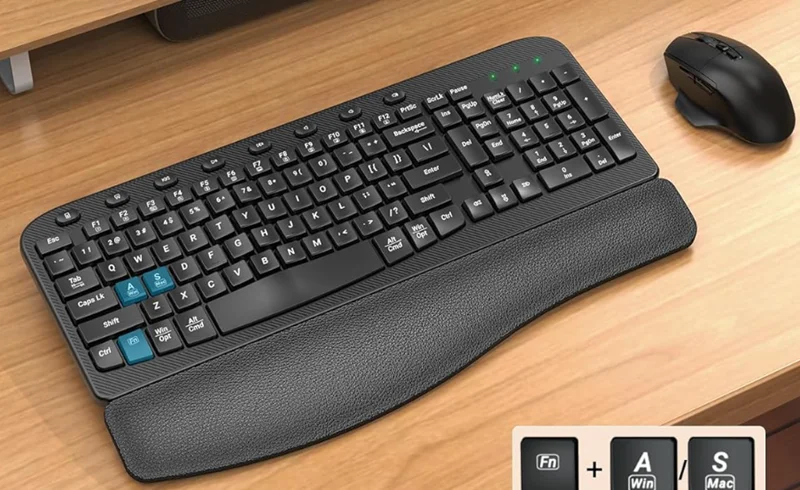 Sablute KL15 Wireless Keyboard and Mouse Combo feat
