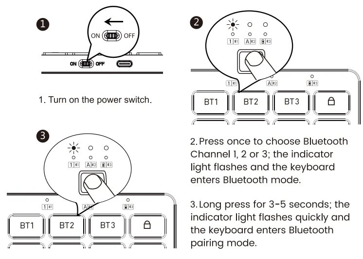 Sablute KMA1 Pro wireless keyboard & Mouse Combo 12