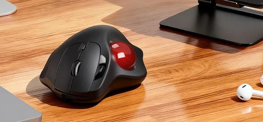 Sablute MAM2 Wireless Trackball Mouse feat