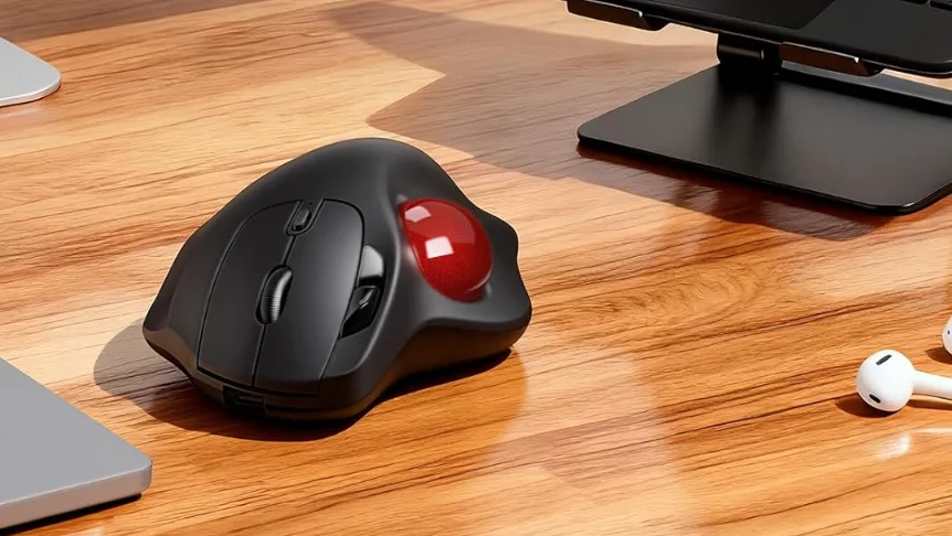 Sablute MAM2 Wireless Trackball Mouse feat