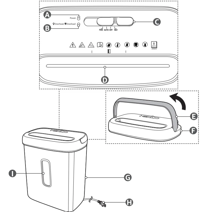 Amazon Basics 8-Sheet Cross Cut Paper Shredder 1
