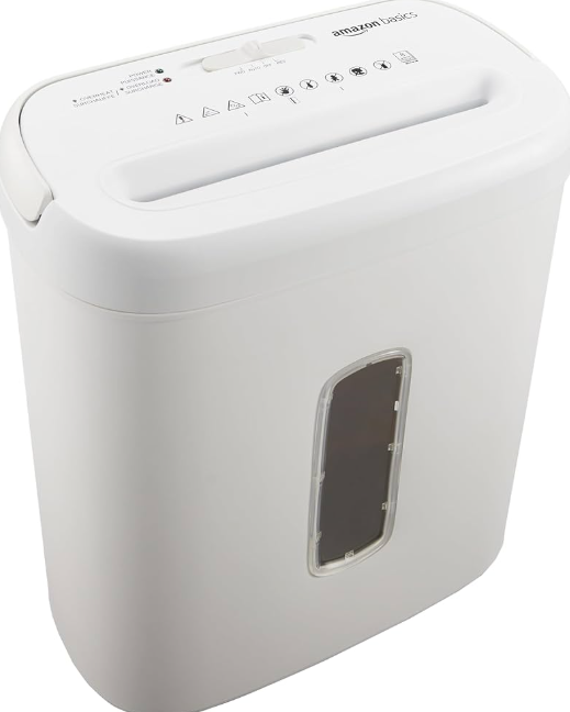 Amazon Basics 8-Sheet Cross Cut Paper Shredder product image