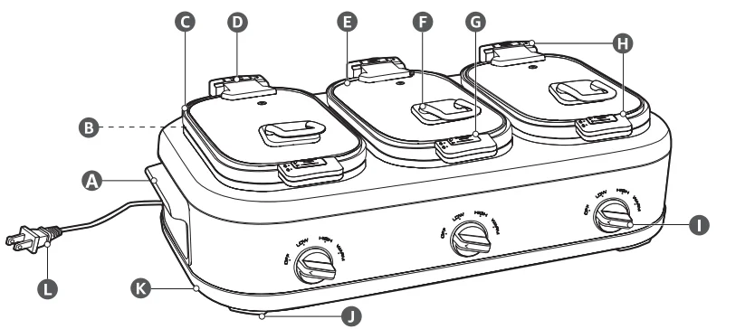 Amazon Basics Triple Slow Cooker 1